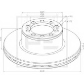 Тормозной диск PE Automotive 016.672-00A