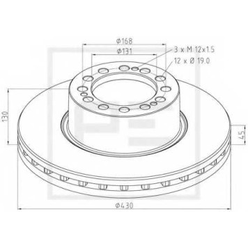 Тормозной диск PE Automotive 066.252-00A