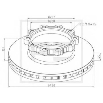 Тормозной диск PE Automotive BS5179 / 126.100-00A
