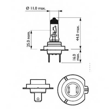 Лампа H7 12V 80W PX26d PHILIPS 12035RAC1 (серия Rally)-1