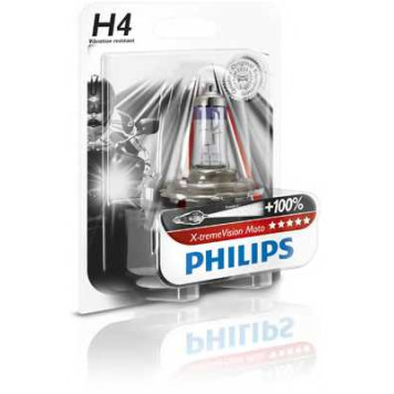 Лампа накаливания H4 12В 60/55Вт PHILIPS X-tremeVision Moto 12342XVBW-1