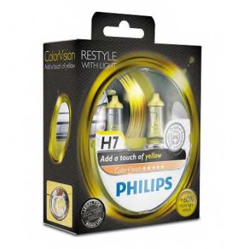PHILIPS 12972CVPYS2 - лампы H7 12V 55W (серия ColorVision Yellow) (желтая) (2шт. в блистере)-1