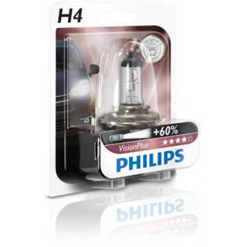 PHILIPS 12342VPB1 - лампа H4 12V 60/55W P43t-38 (серия VisionPlus)-1