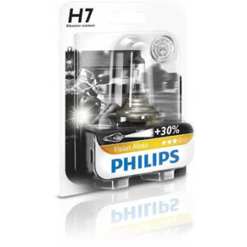 Лампа накаливания H7 12В 55Вт PHILIPS Vision Moto 12972PRBW-1