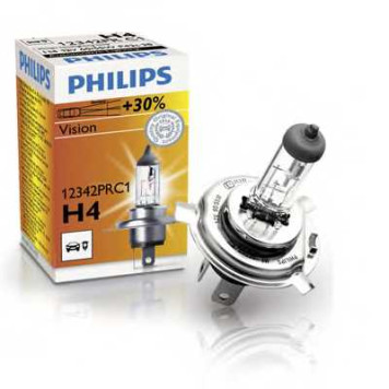 PHILIPS 12342PRC1 - лампа H4 12V 60/55W P43t-38 (серия Vision)-1