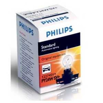 Лампа накаливания PY24W 12В 24Вт PHILIPS SilverVision 12274SV+C1