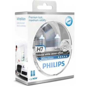 PHILIPS 12972WHVSM - лампы H7 + W5W 12V (серия WhiteVision) (2+2шт. в пластиковом боксе)-1