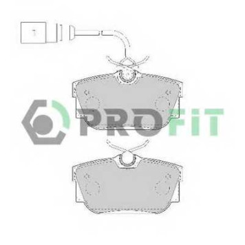 Колодки тормозные дисковые задний для FORD GALAXY(WGR) / VW SHARAN(7M6, 7M8, 7M9), TRANSPORTER(70XA, 70XB, 70XC, 7DB, 7DK, 7DW) <b>PROFIT 5000-1482</b>