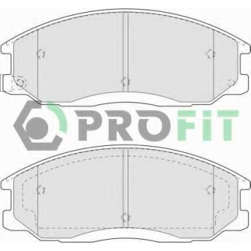 Колодки тормозные дисковые передний для HYUNDAI H-1 Travel(TQ), H-1, SANTA FE(SM), TRAJET(FO) / SSANGYONG ACTYON SPORTS(QJ), ACTYON, KYRON <b>PROFIT 5000-1605</b>