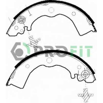 Комплект тормозных колодок задний для NISSAN ALMERA(N15), PULSAR(N14), SUNNY(N14) <b>PROFIT 5001-0412</b>
