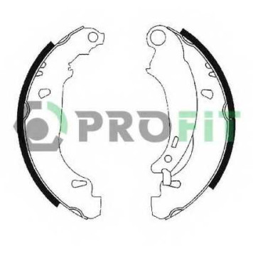 Комплект тормозных колодок задний для RENAULT CLIO(BB0/1/2#,CB0/1/2#), LOGAN(KS#,LS#), THALIA(LB0/1/2#) <b>PROFIT 5001-0584</b>
