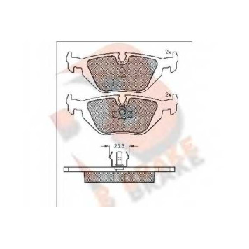 Колодки тормозные дисковые для BMW 3(E30,E36), Z3(E36) <b>R BRAKE RB0802 / 20180</b>