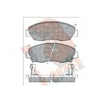 Колодки тормозные дисковые для ACURA CL / HONDA ACCORD(CB) <b>R BRAKE RB0797 / 21497</b>