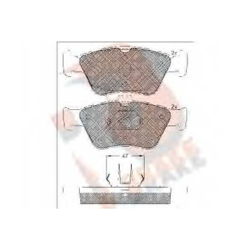 Колодки тормозные дисковые для MERCEDES C(S202,W202), CLK(A208,C208), E(S210,W210), SLK(R170) <b>R BRAKE RB1115 / 21664</b>