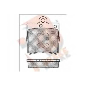 Колодки тормозные дисковые для CHRYSLER CROSSFIRE / MERCEDES C, CLC, CLK, E, SLK <b>R BRAKE RB1311 / 21919</b>