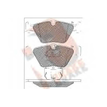 Колодки тормозные дисковые для BMW 3(E46), 5(E39) <b>R BRAKE RB1296 / 21990</b>
