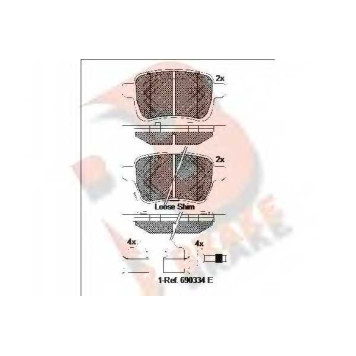 Колодки тормозные дисковые для OPEL ADAM, CORSA <b>R BRAKE RB2170-203 / 22220</b>
