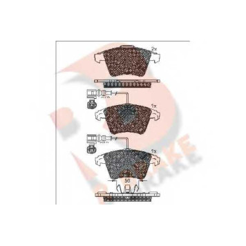 Колодки тормозные дисковые для VW TOUAREG(7L6,7L7,7LA) <b>R BRAKE RB1777 / 23749</b>