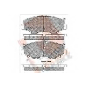 Колодки тормозные дисковые для HONDA ACCORD(CF,CL,CM), CIVIC(FK), CR(RD#,RE), ELEMENT / MITSUBISHI ZINGER(KB0#A) <b>R BRAKE RB1558 / 23868</b>