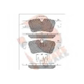 Колодки тормозные дисковые для MERCEDES G(W463), GL(X164), M(W164), R(V251,W251), S(C216) <b>R BRAKE RB1770 / 23923</b>