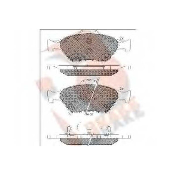 Колодки тормозные дисковые для DAIHATSU CHARADE / TOYOTA VIOS/YARIS, YARIS <b>R BRAKE RB1877 / 24022</b>