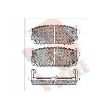 Колодки тормозные дисковые для KIA SORENTO(JC) <b>R BRAKE RB1720 / 24058</b>