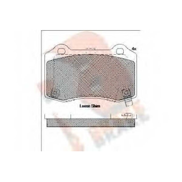 Колодки тормозные дисковые для CHRYSLER 300(LX) / HYUNDAI GENESIS(BH) / JEEP GRAND CHEROKEE(WH,WK,WK2) <b>R BRAKE RB2230 / 24076</b>