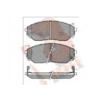 Колодки тормозные дисковые для KIA SORENTO(JC) <b>R BRAKE RB1606 / 24092</b>