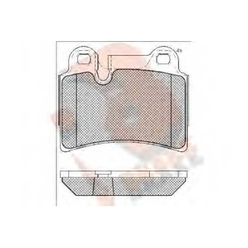 Колодки тормозные дисковые для VW TOUAREG(7L6,7L7,7LA) <b>R BRAKE RB1951 / 24097</b>