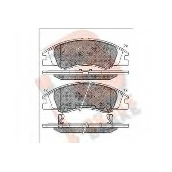 Колодки тормозные дисковые для KIA CERATO KOUP(TD), CERATO(LD,TD) <b>R BRAKE RB1708 / 24218</b>