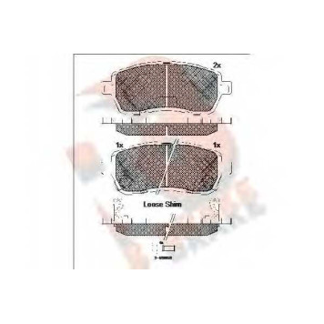 Колодки тормозные дисковые для DAIHATSU SIRION(M3#) / FORD FIESTA / MAZDA 2(DE) / TOYOTA PASSO(#NC1#,#XC1#), VERSO S(NCP12#,NLP12#,NSP12#) <b>R BRAKE RB1881 / 24283</b>