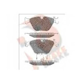 Колодки тормозные дисковые для BMW 5(F07,F10,F11,F18), 6(F12,F13), 7(F01,F02,F03,F04) / DAIHATSU CUORE(L80,L81) <b>R BRAKE RB1998 / 24688</b>