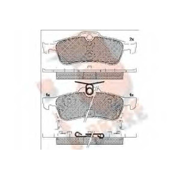Колодки тормозные дисковые для HONDA CIVIC(FB,FG,FK) <b>R BRAKE RB2101 / 25054</b>