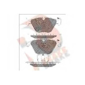 Колодки тормозные дисковые для BMW 5(F07,F10,F11,F18), 6(F12,F13) <b>R BRAKE RB2065 / 25436</b>