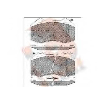 Колодки тормозные дисковые для OPEL CORSA <b>R BRAKE RB2132 / 25630</b>