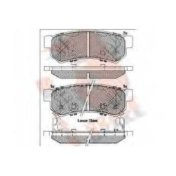 Колодки тормозные дисковые <b>R BRAKE RB2058-203 / 25953</b>