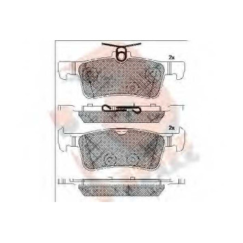 Колодки тормозные дисковые для PEUGEOT 308 <b>R BRAKE RB2174-208 / 25968</b>