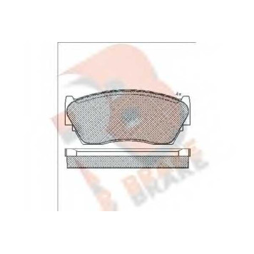 Колодки тормозные дисковые для NISSAN 100 NX(B13), PULSAR(N14), SUNNY(N14) <b>R BRAKE RB0937 / 21657</b>