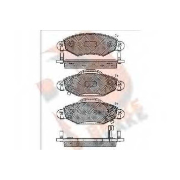 Колодки тормозные дисковые для TOYOTA ECHO(NCP12#,NCP13#), PLATZ(NCP1#), YARIS(NCP1#,NLP1#,SCP1#) <b>R BRAKE RB1587 / 23340</b>