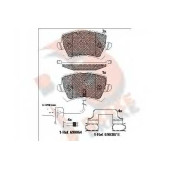 Колодки тормозные дисковые для AUDI Q3(8U) <b>R BRAKE RB1857-203 / 24483</b>
