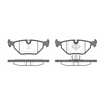 Колодки тормозные дисковые задний для BMW 3(E30,E36), 5(E28,E34), 7(E32,E38), Z1, Z3(E36) <b>REMSA 0265.00 / PCA026500</b>