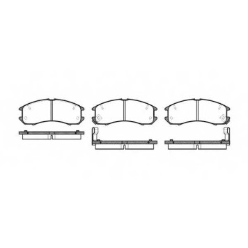 Колодки тормозные дисковые передний для MAZDA 626(GD,GE,GV,GW) <b>REMSA 0273.02 / PCA027302</b>