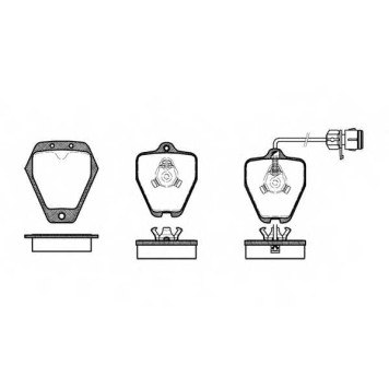 Колодки тормозные дисковые передний для AUDI 100(4A,C4), A6(4A,C4,4B2, C5,4B5, C5), A8(4D2,4D8) <b>REMSA 0508.12 / PCA050812</b>