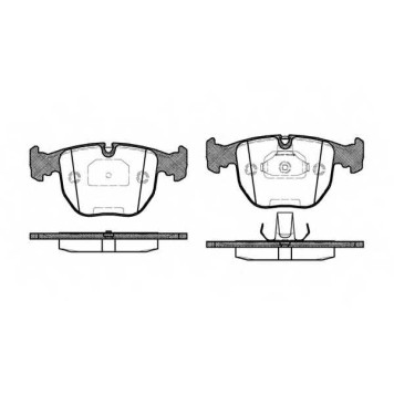 Колодки тормозные дисковые передний для BMW 3(E36), 5(E39), 7(E38), X3(E83), X5(E53) <b>REMSA 0596.00 / PCA059600</b>