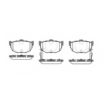 Колодки тормозные дисковые задний для HYUNDAI COUPE(GK,RD), ELANTRA(XD), LANTRA(J-1,J-2), MATRIX(FC), TIBURON <b>REMSA 0294.22 / PCA029422</b>