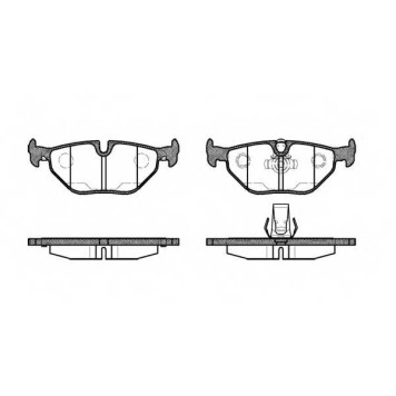 Колодки тормозные дисковые задний для BMW 3(E36), 5(E39) <b>REMSA 0265.15 / PCA026515</b>