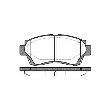 Колодки тормозные дисковые передний для LEXUS ES, LS / TOYOTA CAMRY, CELICA <b>REMSA 0370.00 / PCA037000</b>