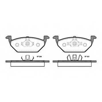 Колодки тормозные дисковые передний для AUDI A1, A3 / SKODA CITIGO, FABIA, OCTAVIA, RAPID, ROOMSTER, YETI / VW BEETLE, BORA, FOX, GOLF, JETTA, NEW BEETLE, POLO, UP <b>REMSA 0633.20 / 23131</b>