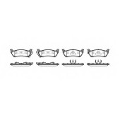 Колодки тормозные дисковые задний для MERCEDES M(W163) <b>REMSA 0698.01 / PCA069801</b>