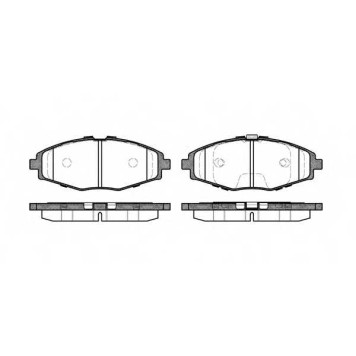 Колодки тормозные дисковые передний для CHEVROLET LANOS, MATIZ(M200,M250), SPARK / DAEWOO LANOS(KLAT), MATIZ(KLYA) <b>REMSA 0696.00 / PCA069600</b>